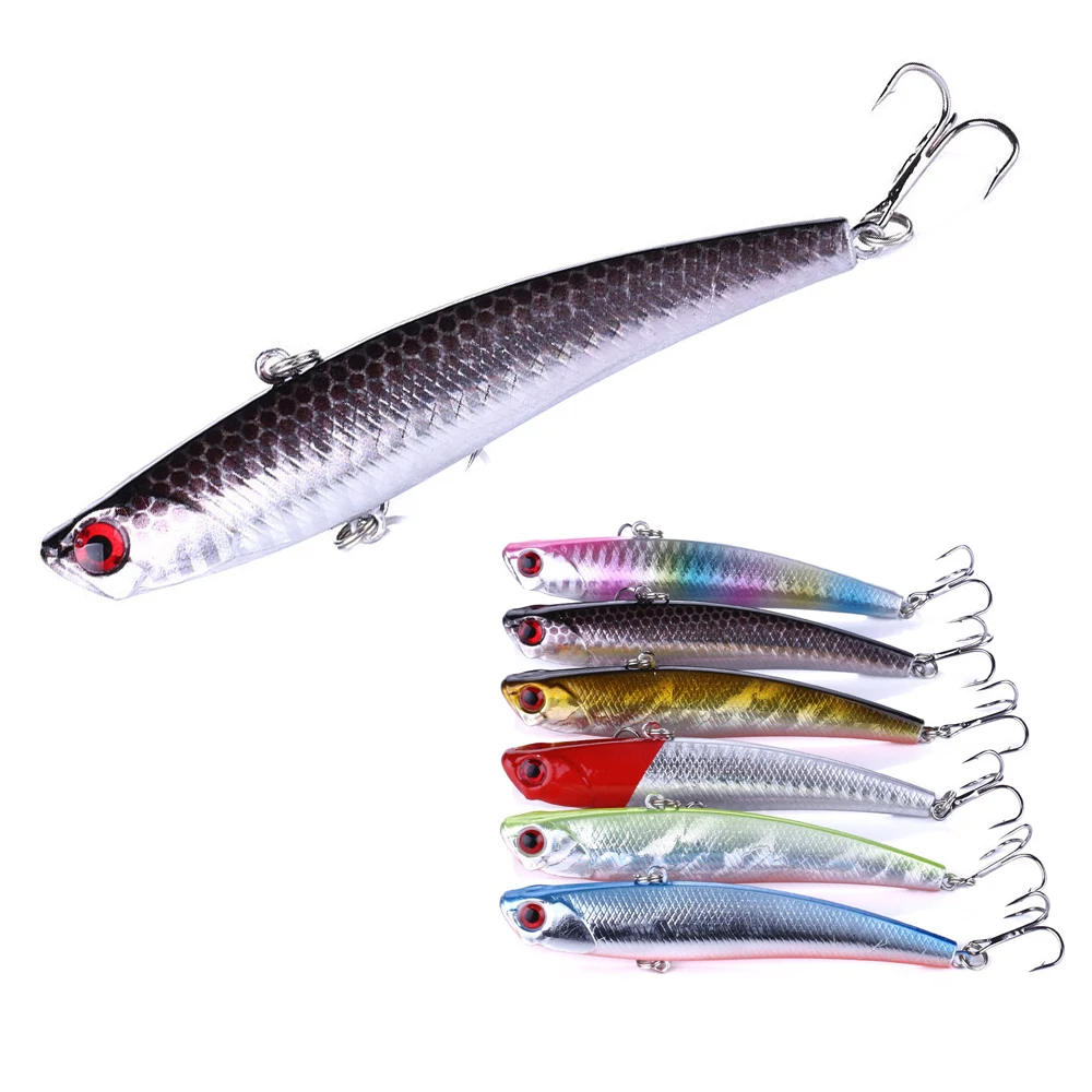

1PCS VIB Fishing Full swimming layer Minnow Fish Lure Wobbler Jig Crankbait Sequins 9.5cm26g Artificial Hard Bait Carp Isca Lure