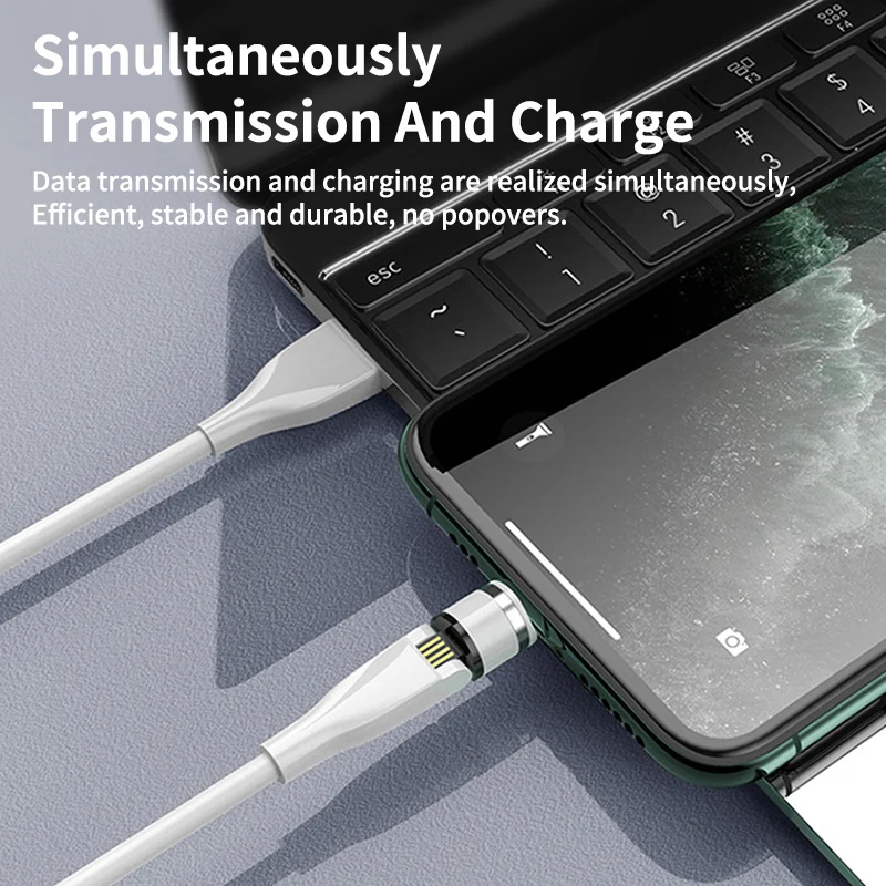3A Быстрая зарядка Usb Type C 540 градусов Магнитная Зарядка Cabel Micro магнитное зарядное