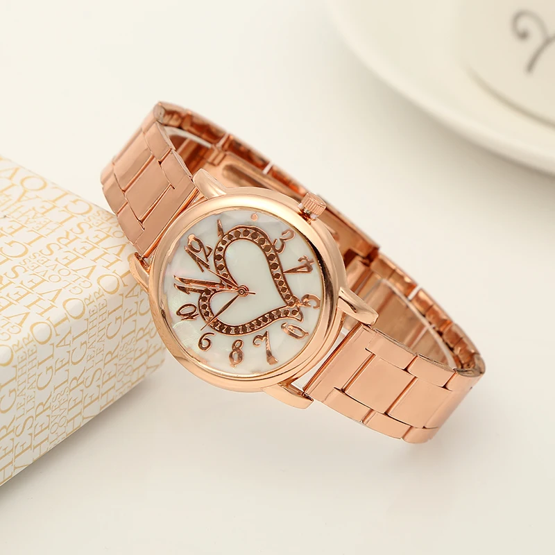 Новые Роскошные наручные часы для женщин стильные женские с золотым стальным