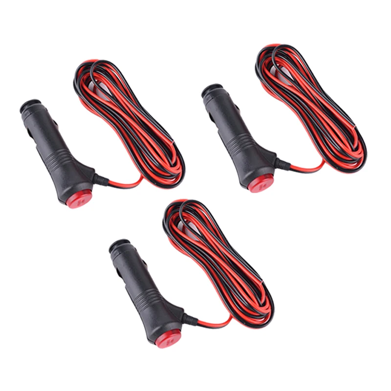 

10x 1.5m 12V Car Cigarette Lighter Power Plug Extension Cable Switch & 10A