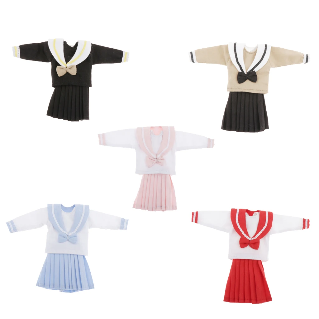 

Kawaii Cute 1:6 Scale Doll School Uniform Clothes for Blythe 12inch Dolls