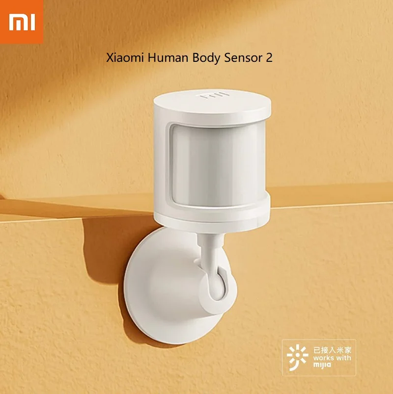

Датчик движения Xiaomi Human Body Sensor 2, датчик с держателем для умного дома, работает с приложением Mijia