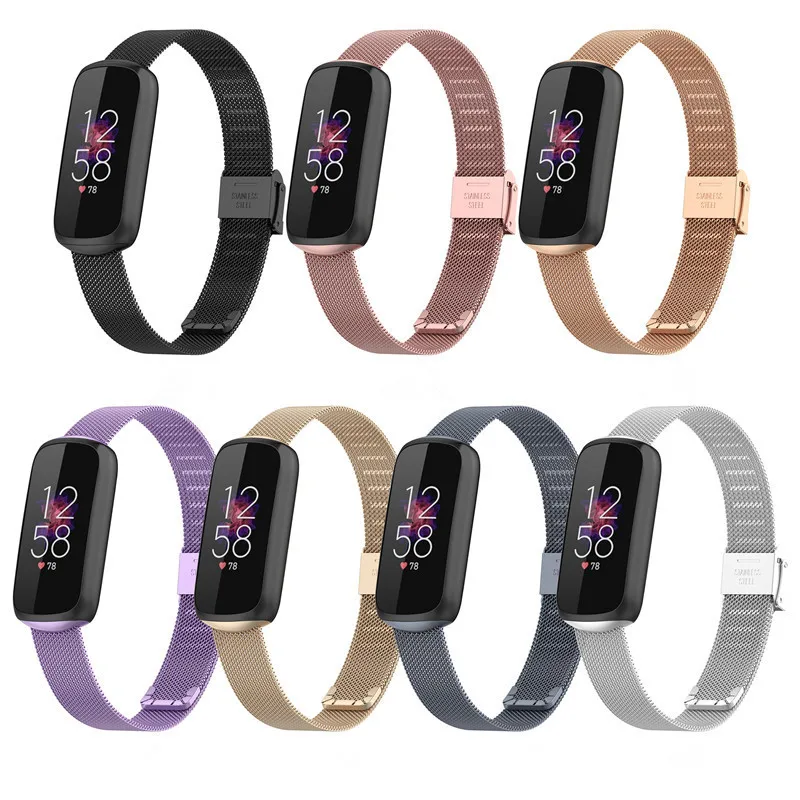 

Металлический ремешок для Fitbit Luxe, регулируемый сетчатый Браслет из нержавеющей стали, сменный Браслет для Fitbit Luxe Special Edition, браслет