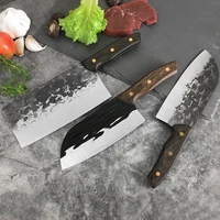 forged hammer pattern stainless steel kitchen knife meat cleaver slicing knife chopping knife chefs knife professional knives