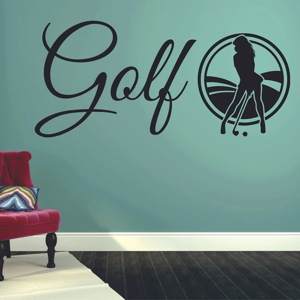 Наклейки на стены для гольфа сексуальная леди девушка игрок в гольф отдыха спорт
