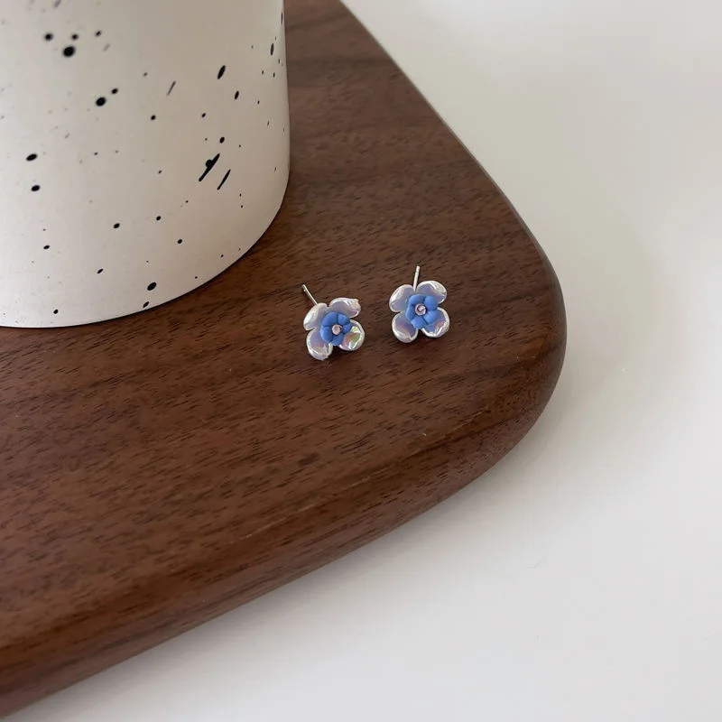 Весенние женские серьги ZHUMA с цветами 2021 простым дизайном