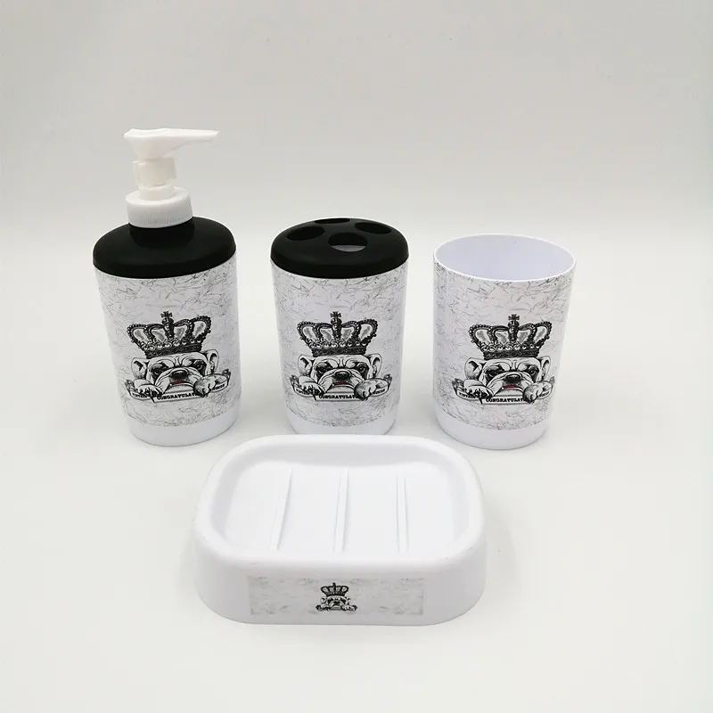 Crown Dog набор для ванной комнаты 6 шт. диспенсер мыла держатель зубной щетки