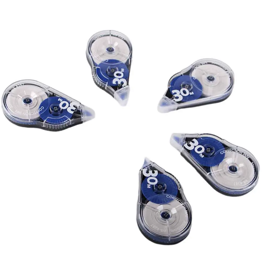 

5pcs 30m Safe Kids Gift Correction Tape Roller Note Taking School Office Journal Error Corrector Student Supplies Stationery