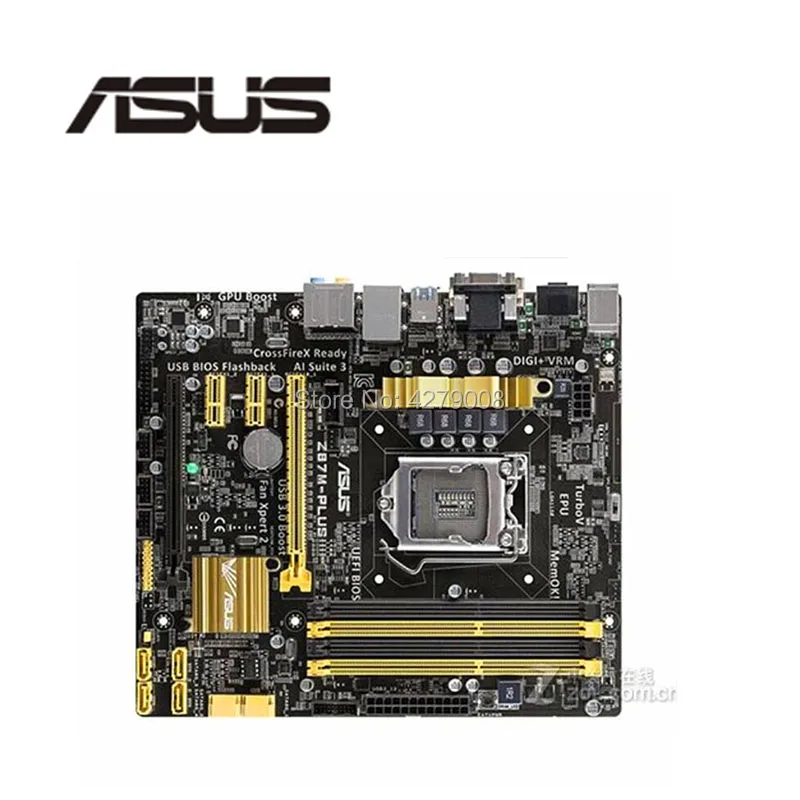 Разъем LGA1150 PCIE3.0 USB3.0 SATA3 для ASUS Z87M PLUS оригинальный использоваться настольных ПК Intel