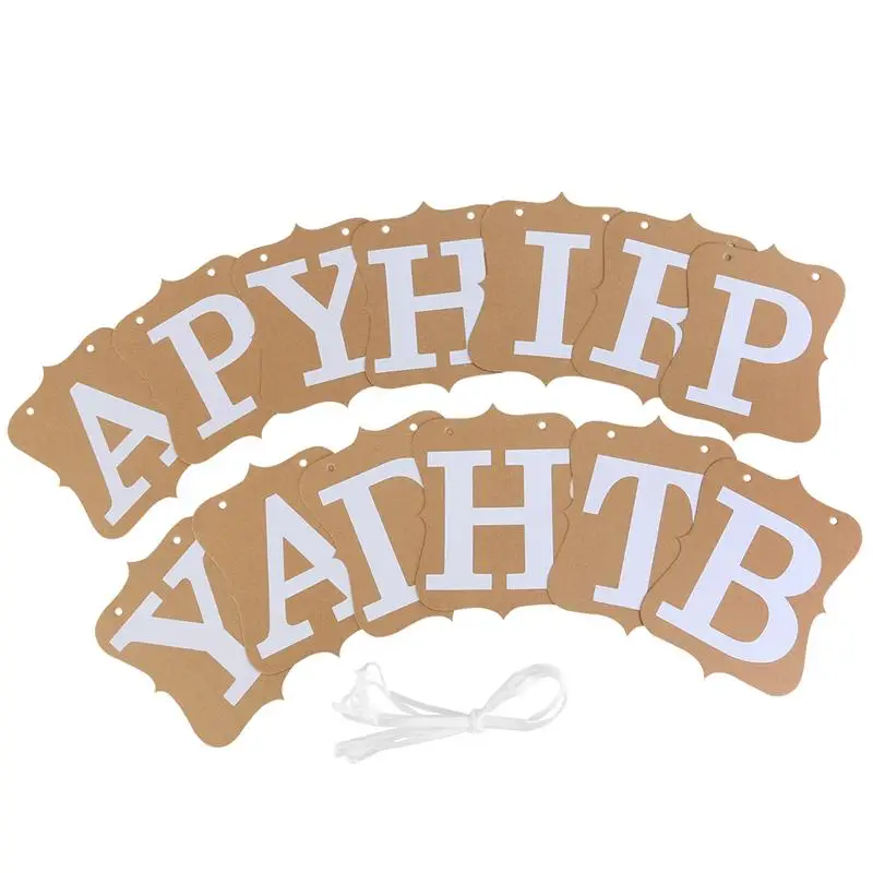 Винтажное украшение на день рождения бумажные флаги Детские сувениры вечерние