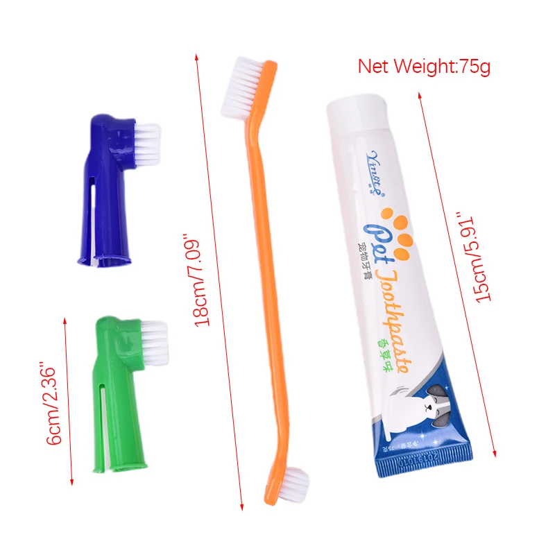 Набор зубных щеток для домашних животных собак кошек щенков говядины зубная