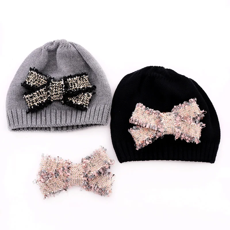 Милый ношеный детский бант яркие детские шапочки из мягкого хлопка с бантом и