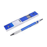 1 pcs 2mm lead mechanical pencils metal shell automatic draw drafting 2b pencil 12 lead refills stationery supplies