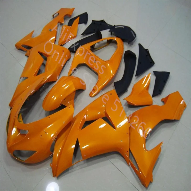 

Hot sales ABS motorcycle Fairings Kit Fit for kawasaki Ninja ZX10R 2006 2007 06 07 10R ZX-10R orange black Fairing