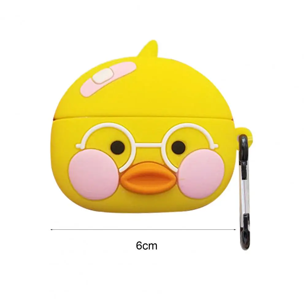 

Cartoon Yello Duck Bluetooth Headset Protective Case Cute Girls Anti-Slip Silicone Full Earphone Protector For AirPods1/2