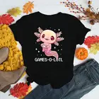 Игровые футболки Gamesolotl Axolotl с принтом для видеогеймеров, графические футболки, винтажные эстетичные футболки в стиле инди, одежда Y2k, тонкие футболки