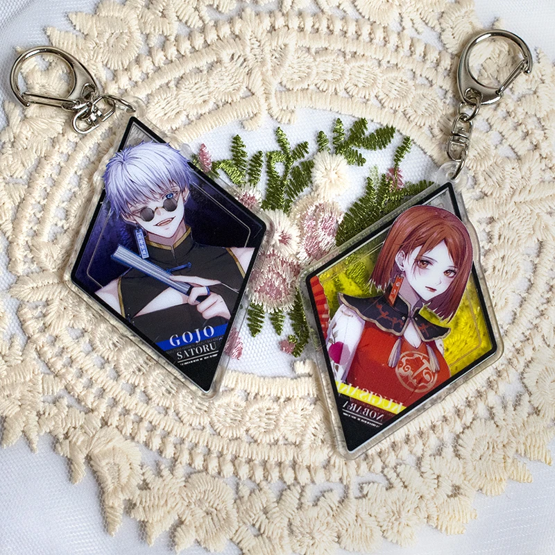 

Аниме Jujutsu кайсен Gojo Satoru Kugisaki нобаро кулон для цепочек для ключей, сумок, браслеты с подвесками декоративный брелок аксессуары мультфильм ми...