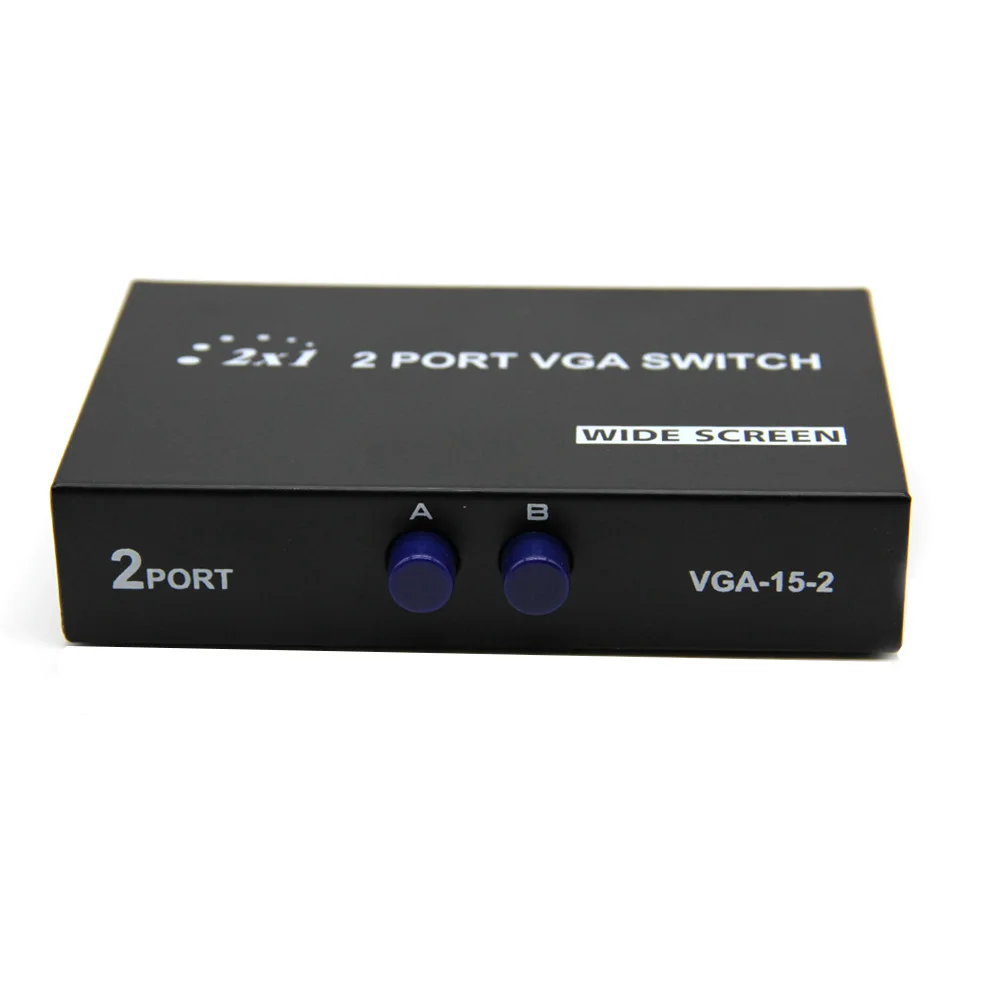 2 в 1 порта VGA Селекторный блок VGA/SVGA Ручное переключение переключатель
