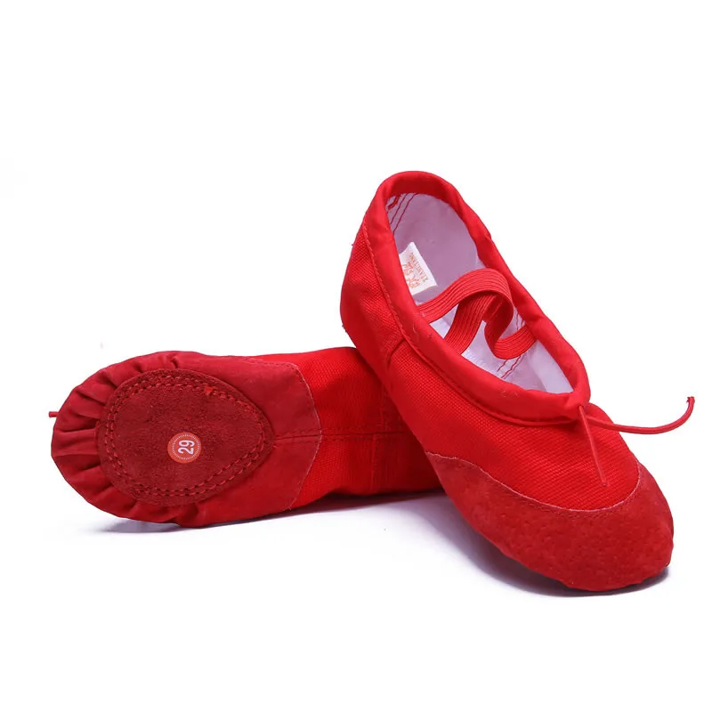 Size15-26cm черные холщовые танцевальные туфли из мягкой коровьей замши танцевальная