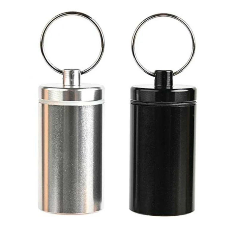 

Portable Camping Pill Box One Week Daily Sealed Waterproof Compartment Aluminum Alloy Mini Storage Medicine Bottle