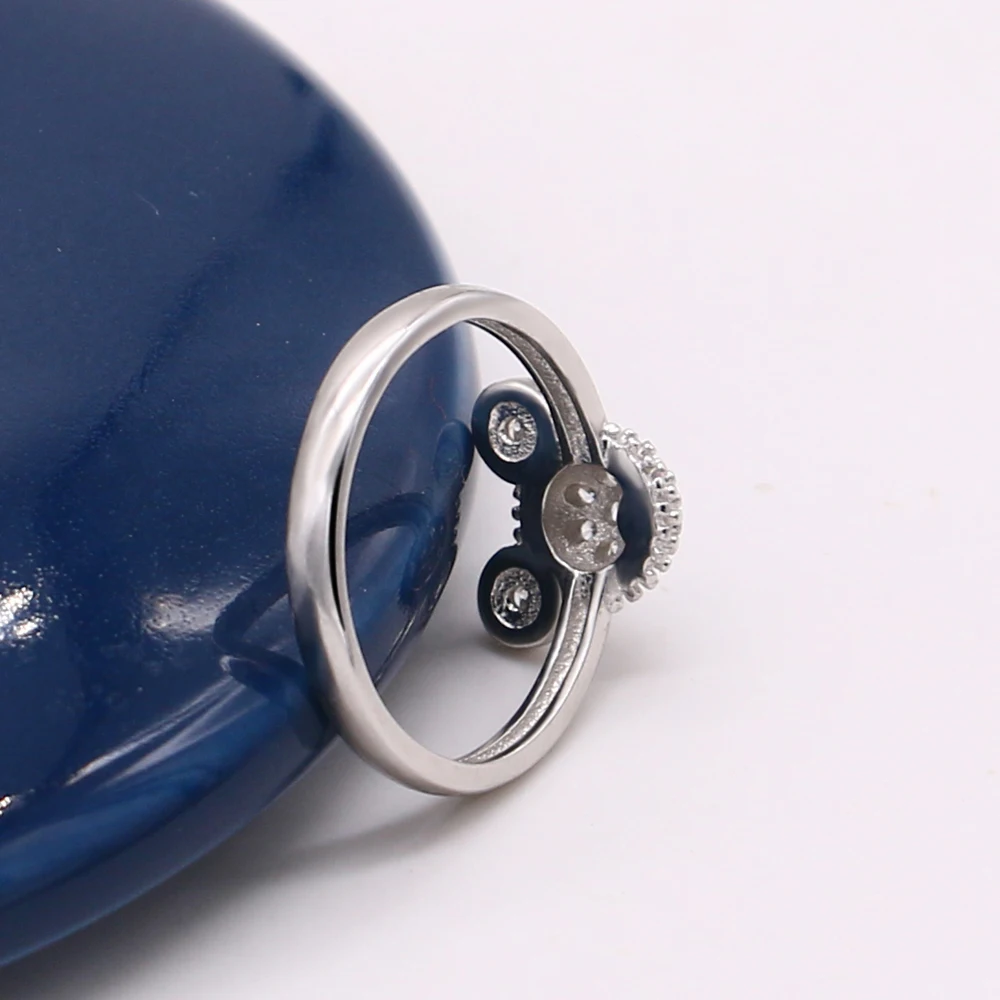 hot sale 100 925 sterling silver cute mickey rings for women girl fashion charm wedding ring brand jewelry christmas gift free global shipping