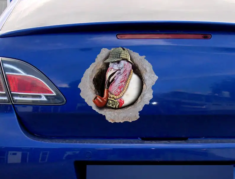 

2021 Decal, Gangsta turkey gobbler car decal , funny turkey gobbler sticker