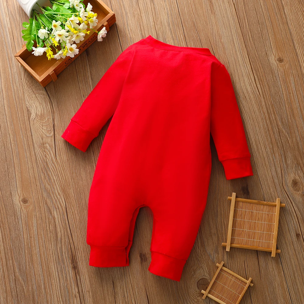 CYSINCOS 2020 Spring New Valentines Day Baby Boys Girls Romper Long Sleeves Infant Newborn First Letter Printed Clothes Red | Детская