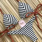 Сексуальное бикини женский купальник 2021 с кисточками и цветочным принтом, купальники из 2 предметов, летний микро клетчатый костюм бикини, бразильский пляжный комплект