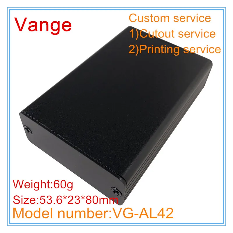 4 шт./лот интегрированный экструзионный алюминиевый профиль 6063-T5 корпус project box 53