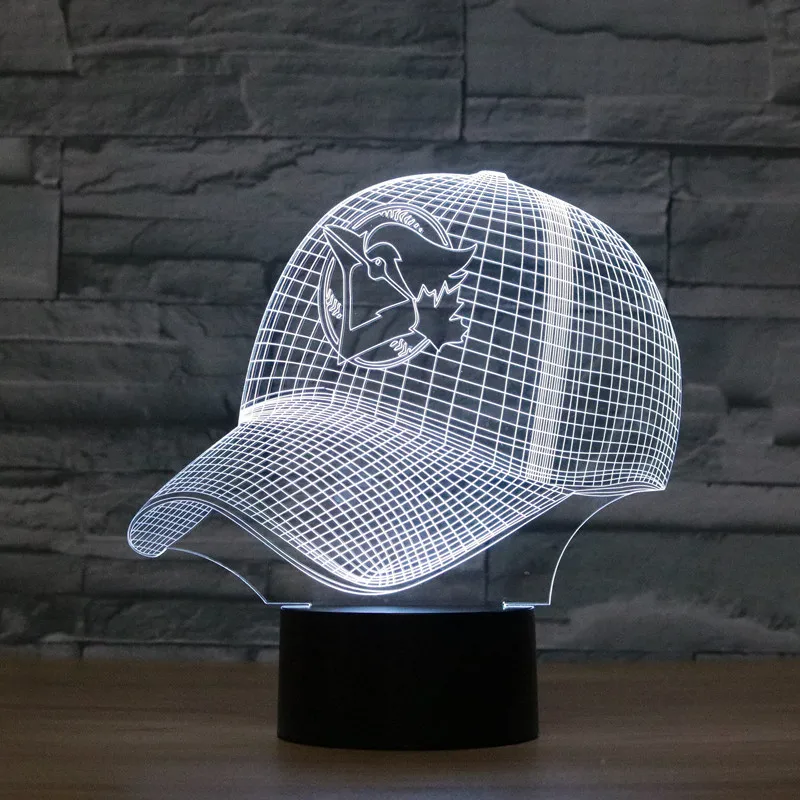 Международная торговля стиль Toronto Blue Jays бейсбольная кепка 3D красочный сенсорный контроль светодиодный светильник 8072