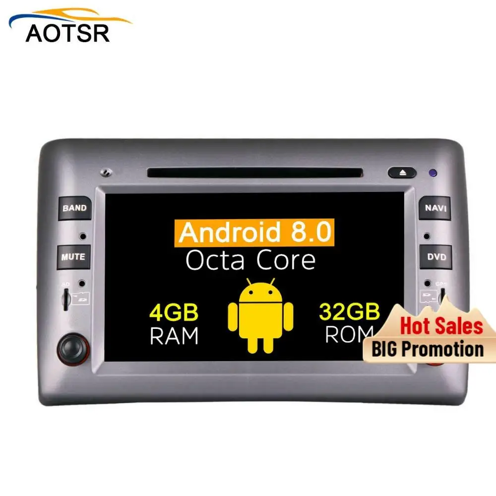 Автомобильный DVD плеер на Android 8 0 для Fiat Stilo 2002 2003 2004 2005 2006 2007 2008 2009 2010 радио