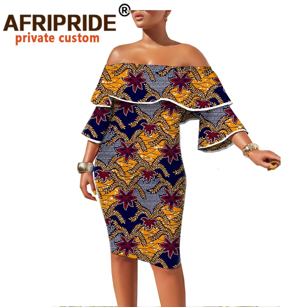Женское платье с принтом в африканском стиле весеннее Платье До Колена