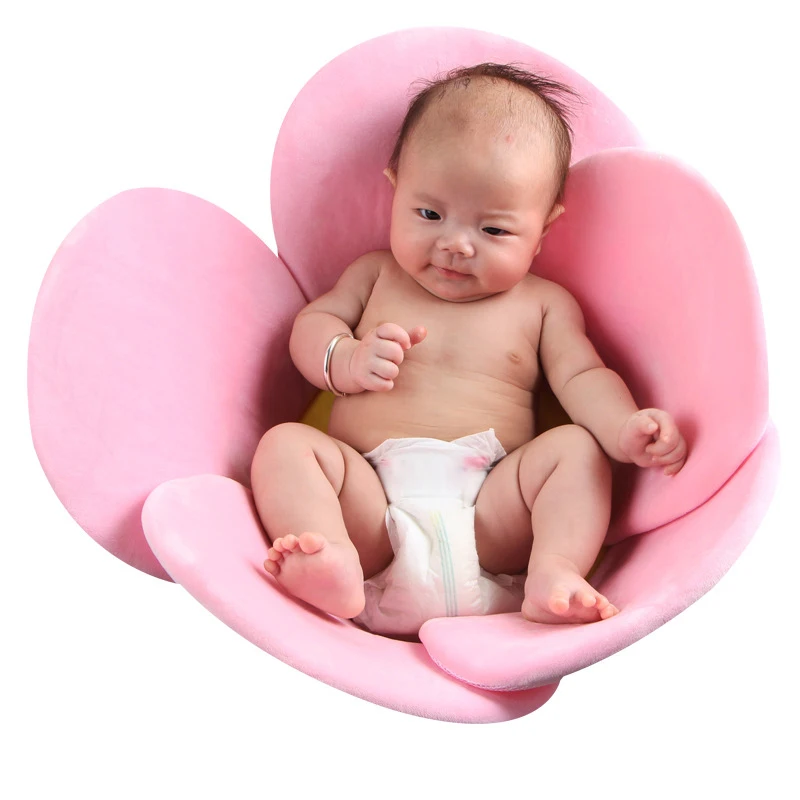 

Baby Bath Flower Infant Bathtub Soft Pad Support Lounger Easy Drying and Anti-Slip Mat GQ
