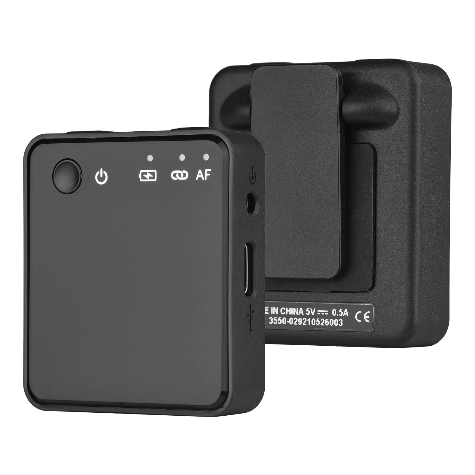 

Rechargeable Clip-on Wireless Microphone System 50m Range with Built-in Battery Compatible Smartphone Interview Recording Video