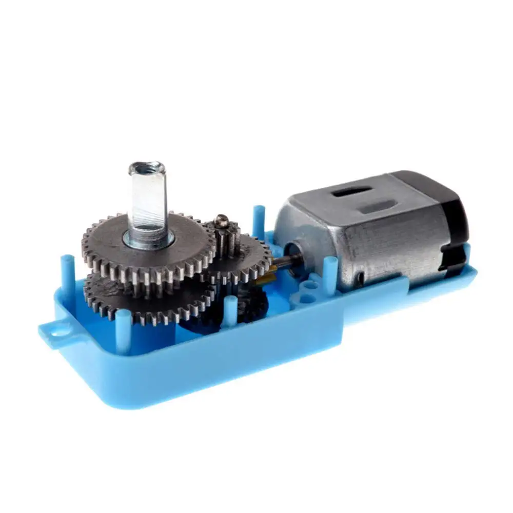 

DC 3V-6V 1:90 Metal Gear Motor All Metal/Half Metal Single Axis Gear Motor Robot Intelligent Vehicle Speed Reducer TT Motor Blue