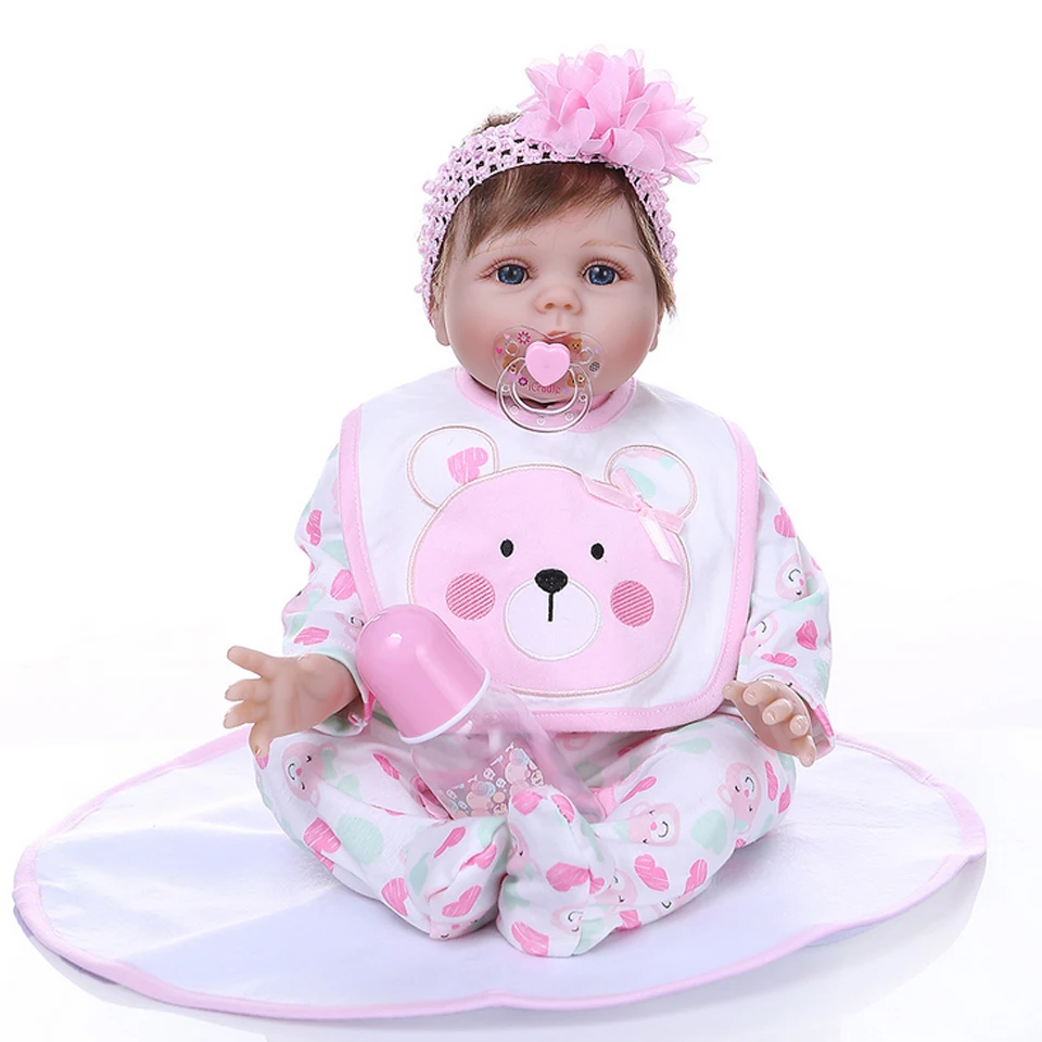 55 см мизинец baby reborn кукла сладкий ребенок лицо realisitc новорожденная девочка День