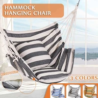 nordic style stripe hammock outdoor indoor garden dormitory bedroom hanging chair for child adult swinging single safety hammock