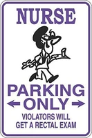 metal sign nurse parking only aluminum metal sign look vintage style metal sign 8x12 inch