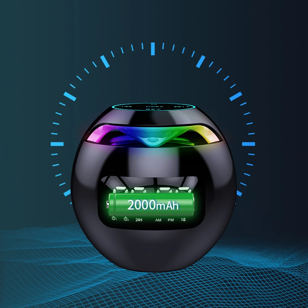 Открытым блютузом Динамик будильник с светодиодный Дисплей Водонепроницаемый