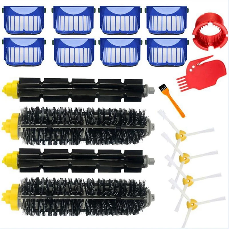

Набор запасных частей для IRobot Roomba 600, серия 610, 620, 625, 630, 650, 660, щетка с щетиной + фильтр + боковая щетка