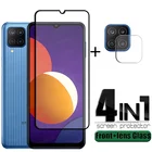 4 в 1 для Samsung Galaxy M32 стекло для Samsung M32 закаленное стекло полная пленка для телефона Защита экрана для Samsung M32 стекло для объектива