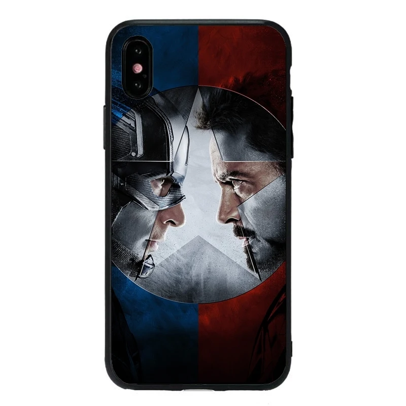 Marvel Капитан Америка обложка фильма черный мягкий Силиконовый ТПУ чехол для iPhone 5