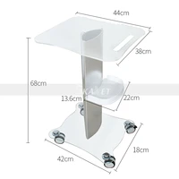 abs beauty salon trolley pedestal rolling cart wheel aluminum stand for personal care appliance parts