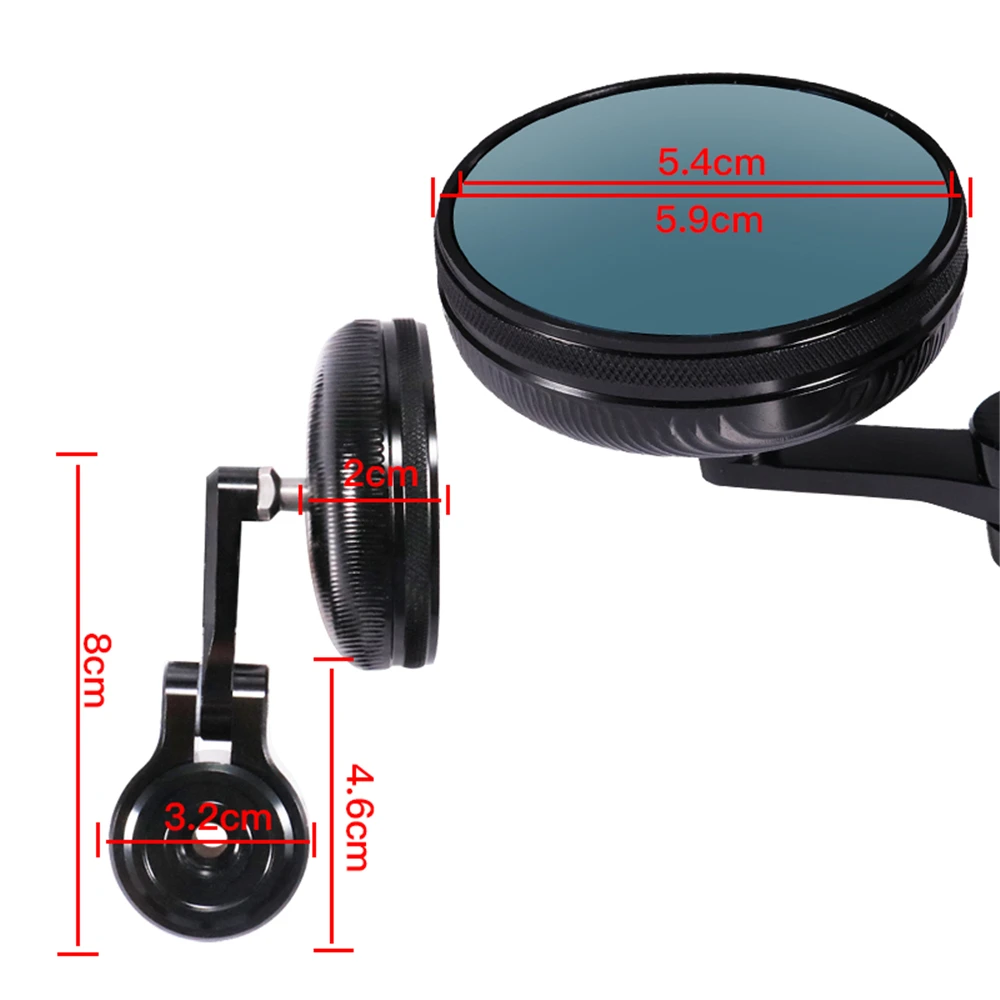 Мотоциклетные зеркала заднего вида из алюминиевого сплава с ЧПУ синее стекло