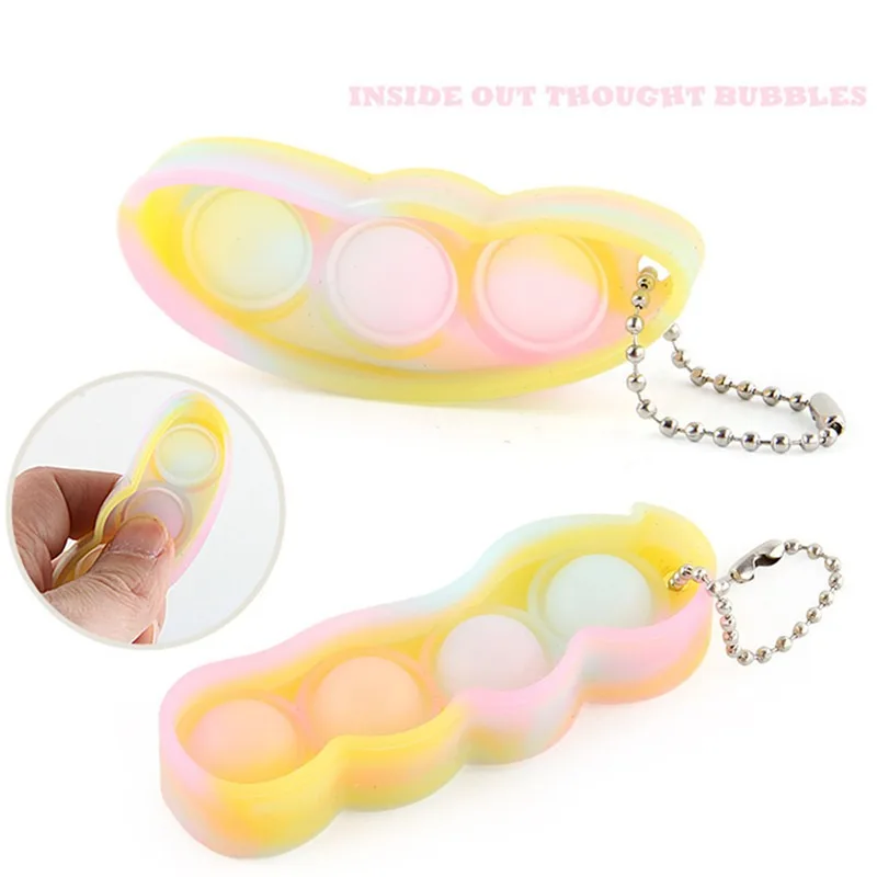 

Squeeze Sensory Toy Edamame Peanut Keychain Finger Push Bubble Novelty Fіdgеt Тоуѕ Vent Decompression Stress Relief