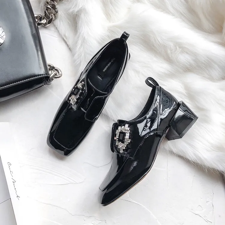 MLJUESE/женские туфли лодочки Сезон осень весна Мягкая коровья кожа Без шнуровки