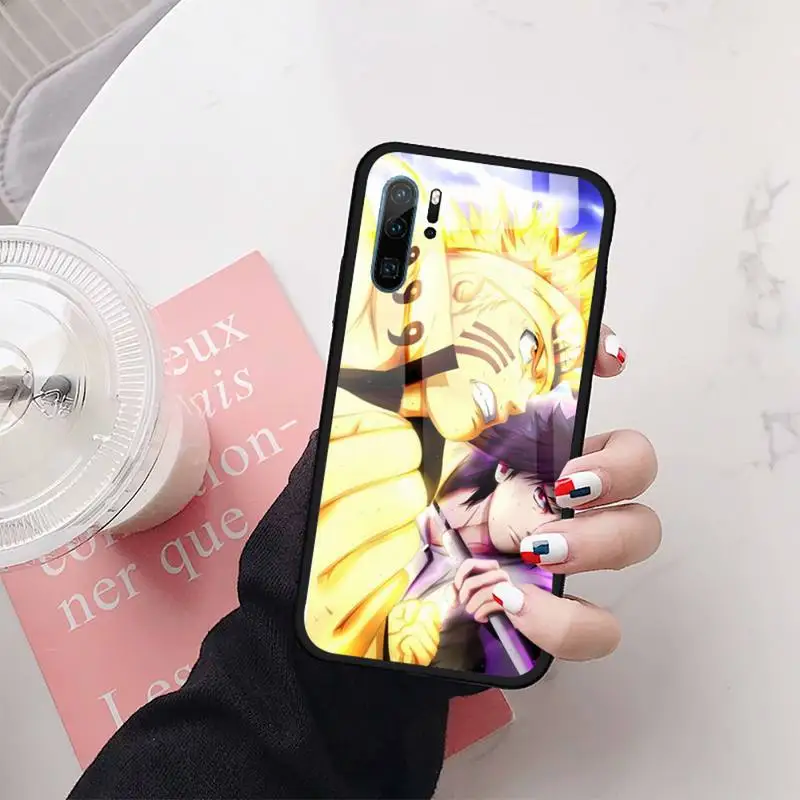 

naruto and sasuke Phone Case Tempered glass for Huawei Honor 7A 8X 9 10 V10 Mate 10 20 pro lite