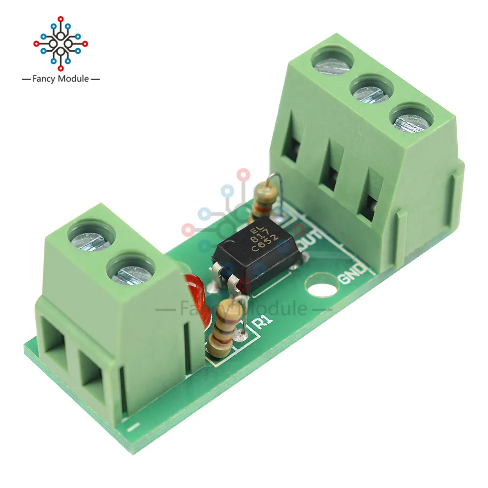 DC 12V 1 канальная оптопара изолированный модуль доска для рейки держатель PLC