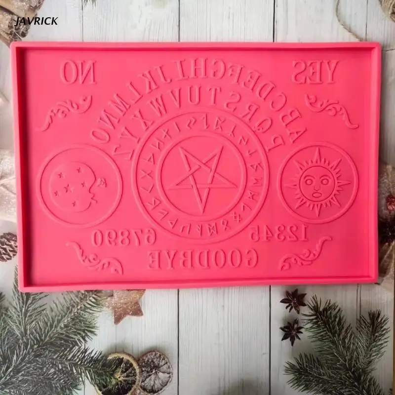 

Oujia Board Planchette Divination Large Tray Resin Silicone Molds Agate Tray Serving Board Fruit Tray Resin Molds Crafts
