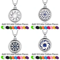 10pcslot diffuser necklace adjustable snake perfume essential oil diffuser open locket pendant with 10pcs cotton pads